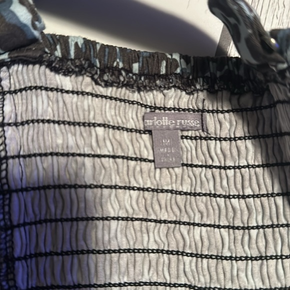 Blue animal print corset - Picture 3 of 3